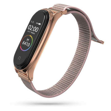 Браслет з нейлоновим ремінцем для Xiaomi Mi Smart Band 5/6/6 NFC Rose Gold