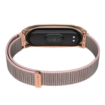 Браслет з нейлоновим ремінцем для Xiaomi Mi Smart Band 5/6/6 NFC Rose Gold