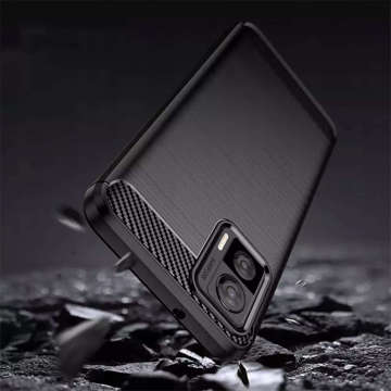 Броньований захисний чохол TPU Carbon Case корпус для Motorola Edge 30 Neo black Glass Hofi