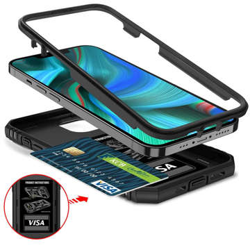 Броньований чохол для Apple iPhone 13 Pro Max з кришкою камери Alogy Camshield Stand Ring Duty Black Glass