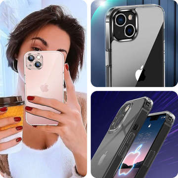 Броньований чохол Alogy Hybrid Case with camera cover для Apple iPhone 13 Transparent