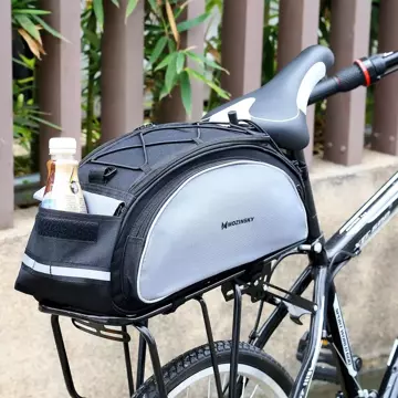 Велосипедна сумка Wozinsky з плечовим ременем 13л чорна (WBB1BK)