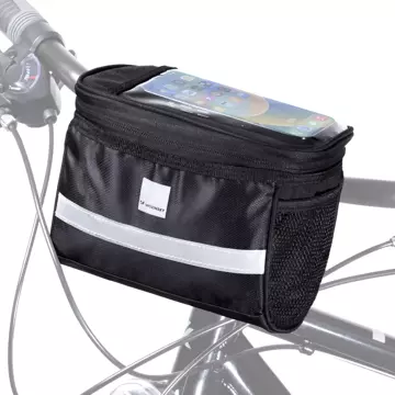 Велосипедна сумка Wozinsky з чохлом для телефону 2 л чорна (WBB12BK)