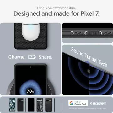 Використовуйте телефон Spigen Liquid Air для Google Pixel 7 Matte Black