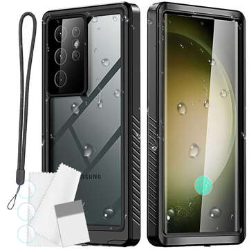 Водонепроникний чохол для Samsung Galaxy S23 Ultra 360 Alogy Armor IP68 зі шнурком Black