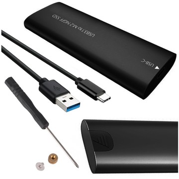 Відсік для адаптера диска для SSD NGFF m.2 USB 3.1 USB-C type-c 2230-2280 мм чорний