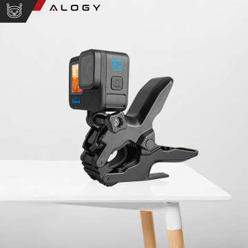 Гнучкий подовжувач штатива Alogy 2-в-1 для екшн-камери GoPro, настільний затиск, кріплення на поручень для велосипеда, чорний