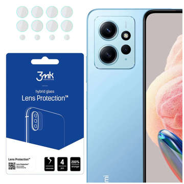 Гібридне скло для об'єктива телефону 3mk Lens Protection set для Xiaomi Redmi Note 12 4G (4шт)