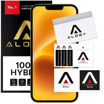 Гібридне скло для Apple iPhone 13 Pro Max захисна плівка на екран Alogy Flexi Glass 9H Case Friendly захисна плівка на екран