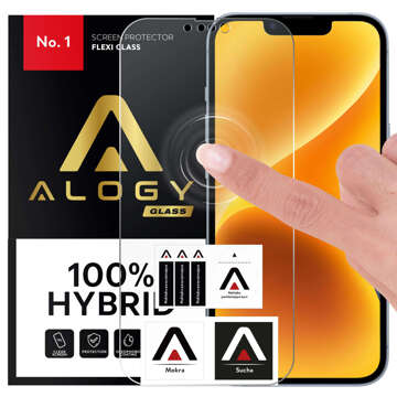 Гібридне скло для Apple iPhone 14 Plus full screen Alogy Flexi Full Glass 9H захист на весь екран