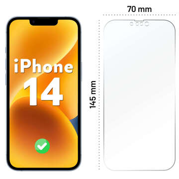 Гібридне скло для Apple iPhone 14 full screen Alogy Flexi Full Glass 9H захисне скло Shatterproof