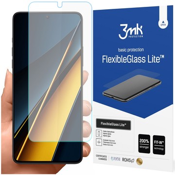 Гібридне скло екрану для Xiaomi Poco X6 Pro 5G 3mk Flexible Glass Lite FG FlexibleGlass нетріскається