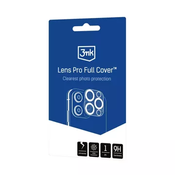 Гібридне скло камери для Apple iPhone 16 Pro / 16 Pro Max Lens Protector 3mk Lens Pro Full Cover Броньований захист камери