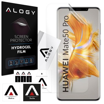 Гідрогелева плівка для Huawei Mate 50 Pro, захисна плівка для екрану телефону Alogy Hydrogel Film