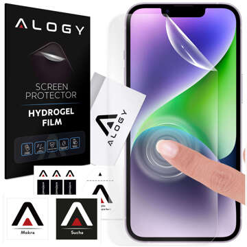 Гідрогелева плівка для iPhone 14, захисна плівка для екрану телефону Alogy Hydrogel Film