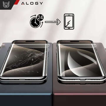 Гідрогелева плівка для iPhone 15 Pro Max, захисна плівка для екрану телефону Alogy Hydrogel Film
