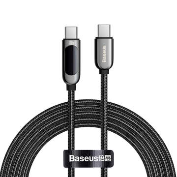 Дисплейний кабель USB-C – USB-C Baseus, 100 Вт, 2 м (чорний)