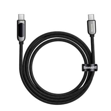 Дисплейний кабель USB-C – USB-C Baseus, 100 Вт, 2 м (чорний)