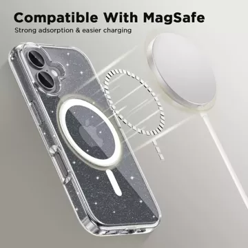 Для iPhone 16 Flexair Hybrid MagSafe на телефон Glitter