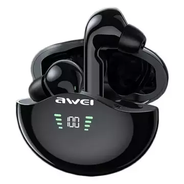 Док-станція AWEI Bluetooth 5.3 Earphones T12P TWS Black