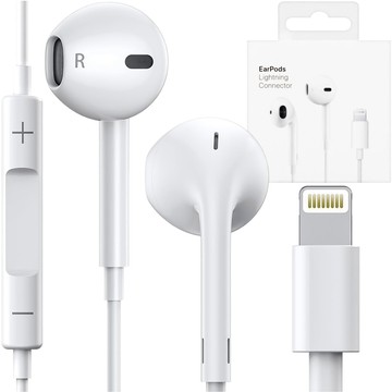 Дротові навушники Lightning для iPhone 14/13/12/11/PRO/MAX/XS/XR/X/SE з мікрофоном EarPhones Білі