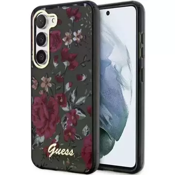 Жорсткий чохол Etui Guess GUHCS23SHCFWSA для Samsung Galaxy S23 зелений/какі Flower Collection