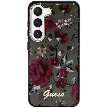 Жорсткий чохол Etui Guess GUHCS23SHCFWSA для Samsung Galaxy S23 зелений/какі Flower Collection