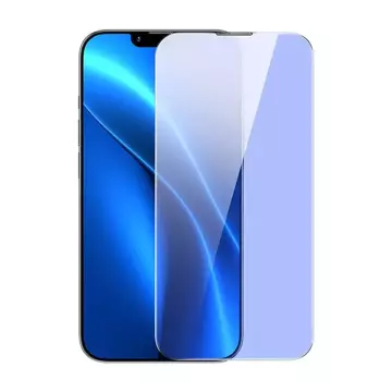 Загартоване скло з пилозахисним покриттям і синім світлофільтром 0.3mm Baseus Crystal для iPhone 14/13/13 Pro (2шт)