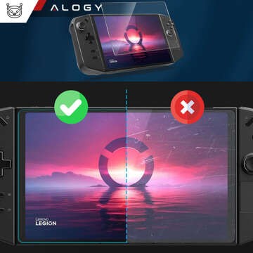 Загартоване скло 9H для Lenovo Legion Go для екрану консолі Alogy Screen Protector PRO