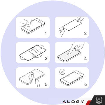 Загартоване скло 9H для iPhone 15 / 15 Pro з Alogy Screen Protector PRO