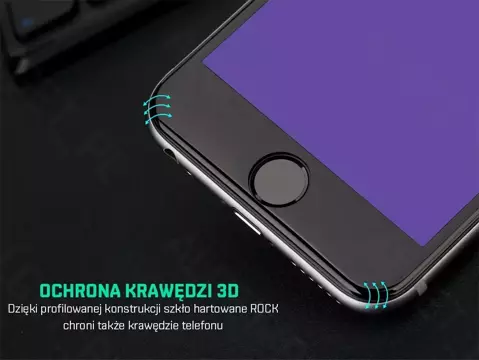 Загартоване скло FULL 3D ROCK iPhone 6 / 6S PLUS Black