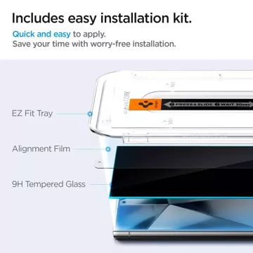 Загартоване скло Spigen Glas.tR ”Ez Fit” 2 шт. для Samsung Galaxy S24 Ultra Конфіденційність
