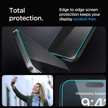 Загартоване скло Spigen Glas.tR "Ez Fit" для Apple iPhone 15 Privacy