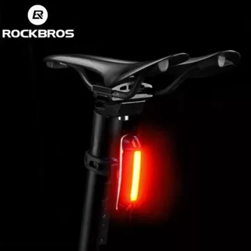 Задній велосипедний ліхтар Rockbros A54BK, кабель micro USB - USB-A - чорний