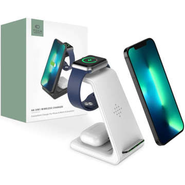 Зарядний пристрій A8 3in1 Wireless Charger White