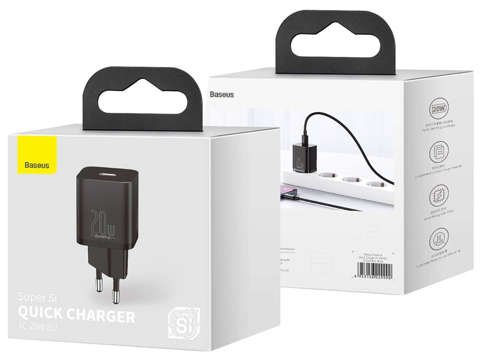 Зарядний пристрій Baseus Super Si Quick Charger 1C 20W Black