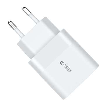 Зарядний пристрій C30W 2-портовий USB-C - USB PD30W / QC3.0 білий