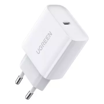 Зарядний пристрій UGREEN USB Power Delivery 3.0 Quick Charge 4.0 20W 3A білий (60450)