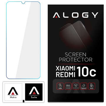 Захисне скло для екрану Xiaomi Redmi 10c загартоване 9H Alogy