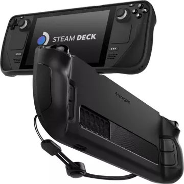 Захисний силіконовий чохол Spigen Rugged Armor для Steam Deck / Oled Matte Black