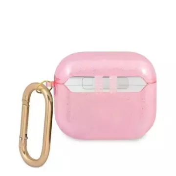 Захисний чохол для навушників Guess for AirPods 3 cover pink/pink Glitter Collection