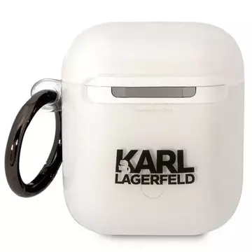 Захисний чохол для навушників Karl Lagerfeld для Airpods 1/2 чехол прозорий Ikonik Choupette