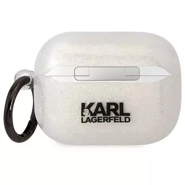 Захисний чохол для навушників Karl Lagerfeld для Airpods Pro чохол прозорий Gliter Karl