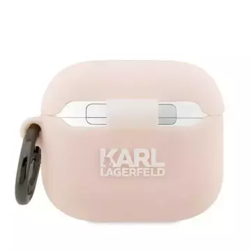 Захисний чохол для навушників Karl Lagerfeld KLA3RUNCHP для Apple AirPods 3 чехол рожевий/рожевий Silicone Choupette Head 3D