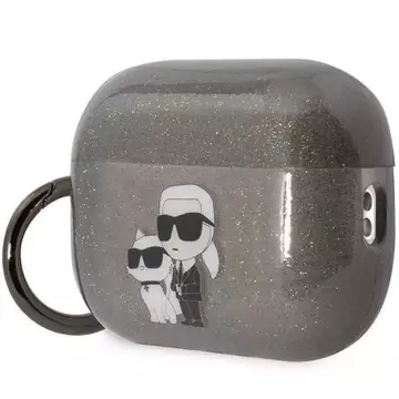 Захисний чохол для навушників Karl Lagerfeld KLAP2HNKCTGK for Apple AirPods Pro 2 cover black/black Gliter Karl