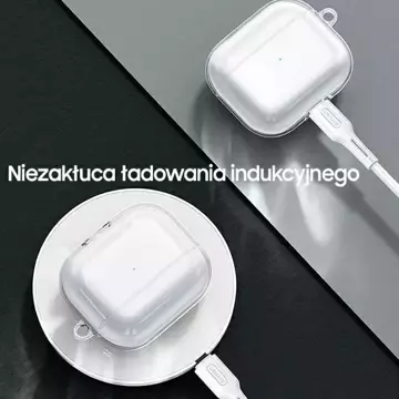 Захисний чохол для навушників USAMS для Apple AirPods 3 прозорий чорний/прозорий чорний BH740AP02 (US-BH740)