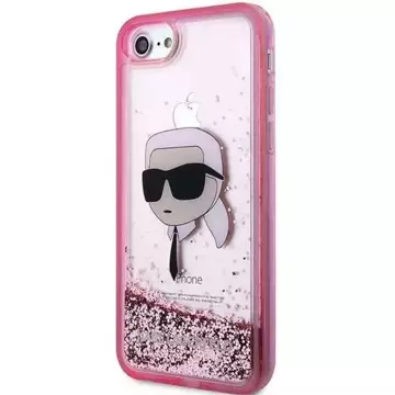 Захисний чохол для телефону Karl Lagerfeld KLHCI8LNKHCP для Apple iPhone 7/8/ SE 2020/2022 pink/pink hardcase Glitter Karl Head