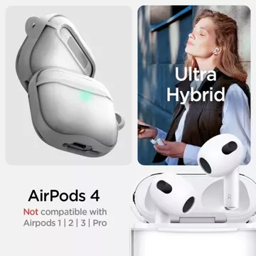 Захисний чохол для Apple Airpods 4 Ultra Hybrid Jet White