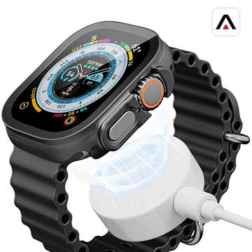 Захисний чохол 2 в 1 з вбудованим склом для Apple Watch Ultra 49mm Alogy Classic Case Black