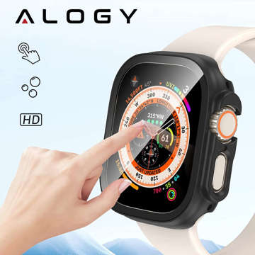 Захисний чохол 2 в 1 з вбудованим склом для Apple Watch Ultra 49mm Alogy Classic Case Black